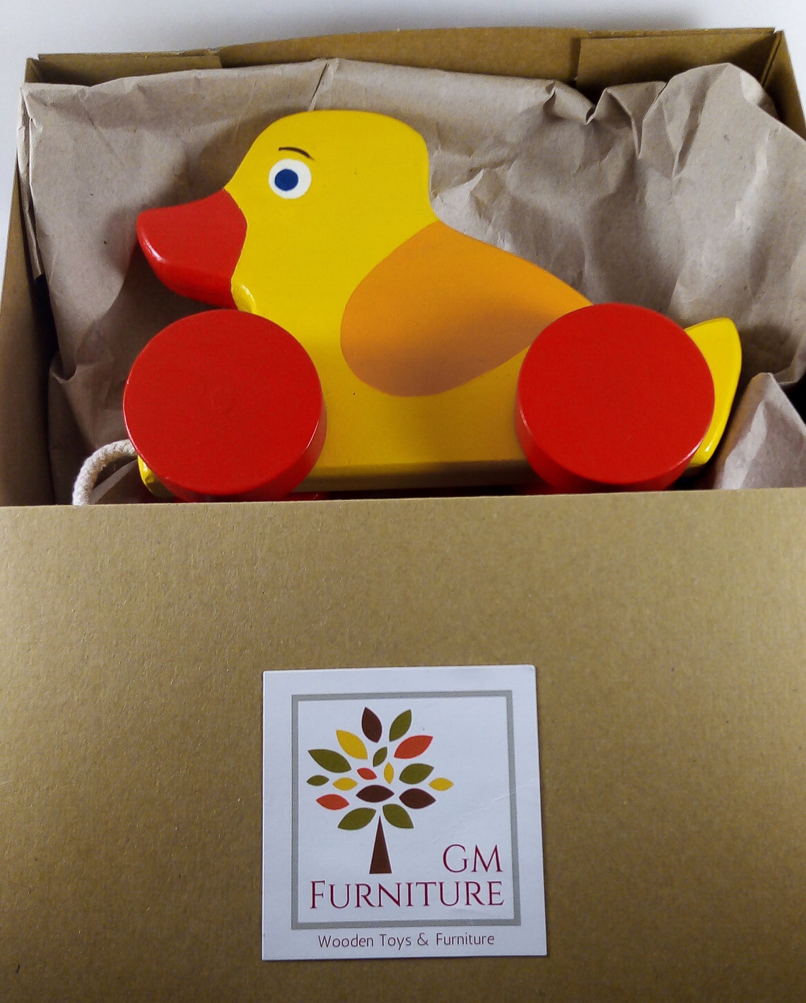 Pull Along Duck Classic Wooden Toy. Handmade Baby Girl or Etsy