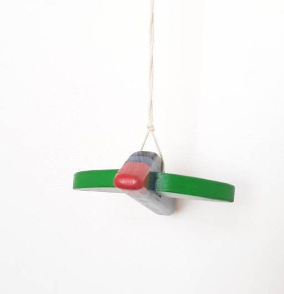 Wooden Airplane Toy Hanging Over Crib Fighter Jet Aircraft Etsy