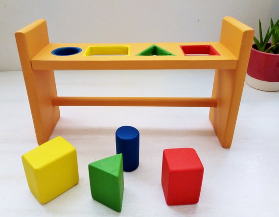 wooden colour sorting toys