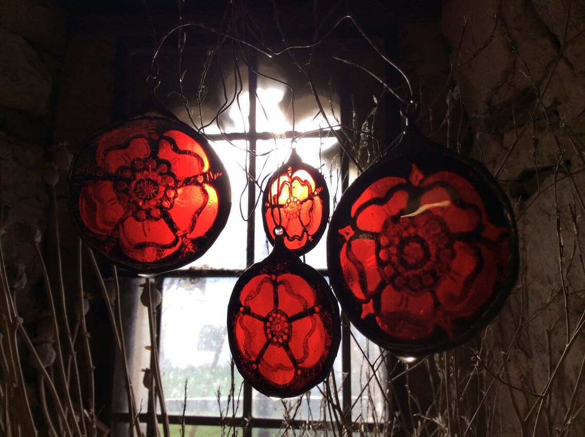 Lancashire Red Rose of Lancaster Stained Glass Etsy