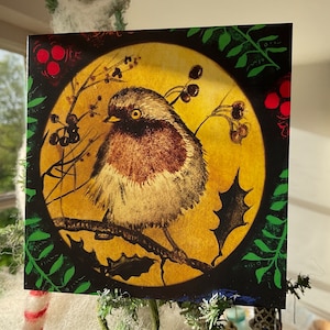 5 Christmas Robin Cards in box