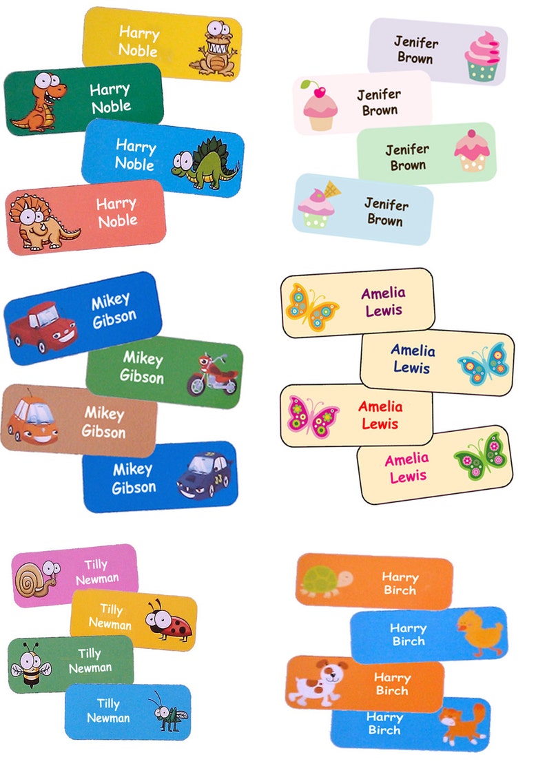 Super Fun Stickies Name Stickers for Kids Children's Etsy