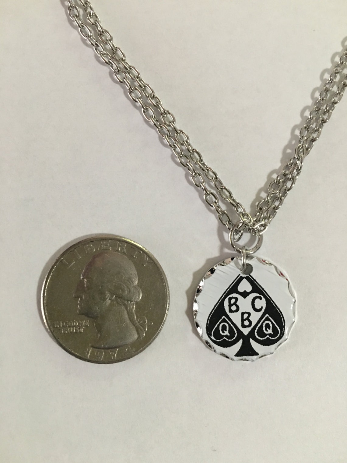 Queen of Spades BBC necklace Etsy