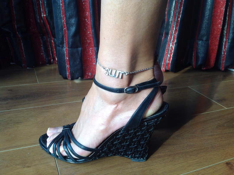 Slut Anklet In Stainless Steel With Free Gift Bag Etsy