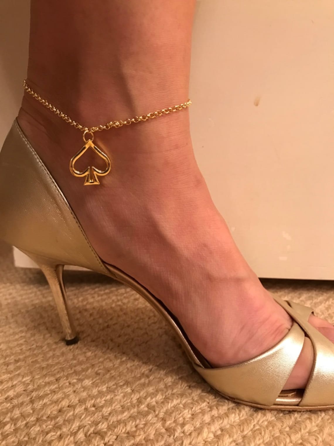 Queen of Spades anklet Etsy