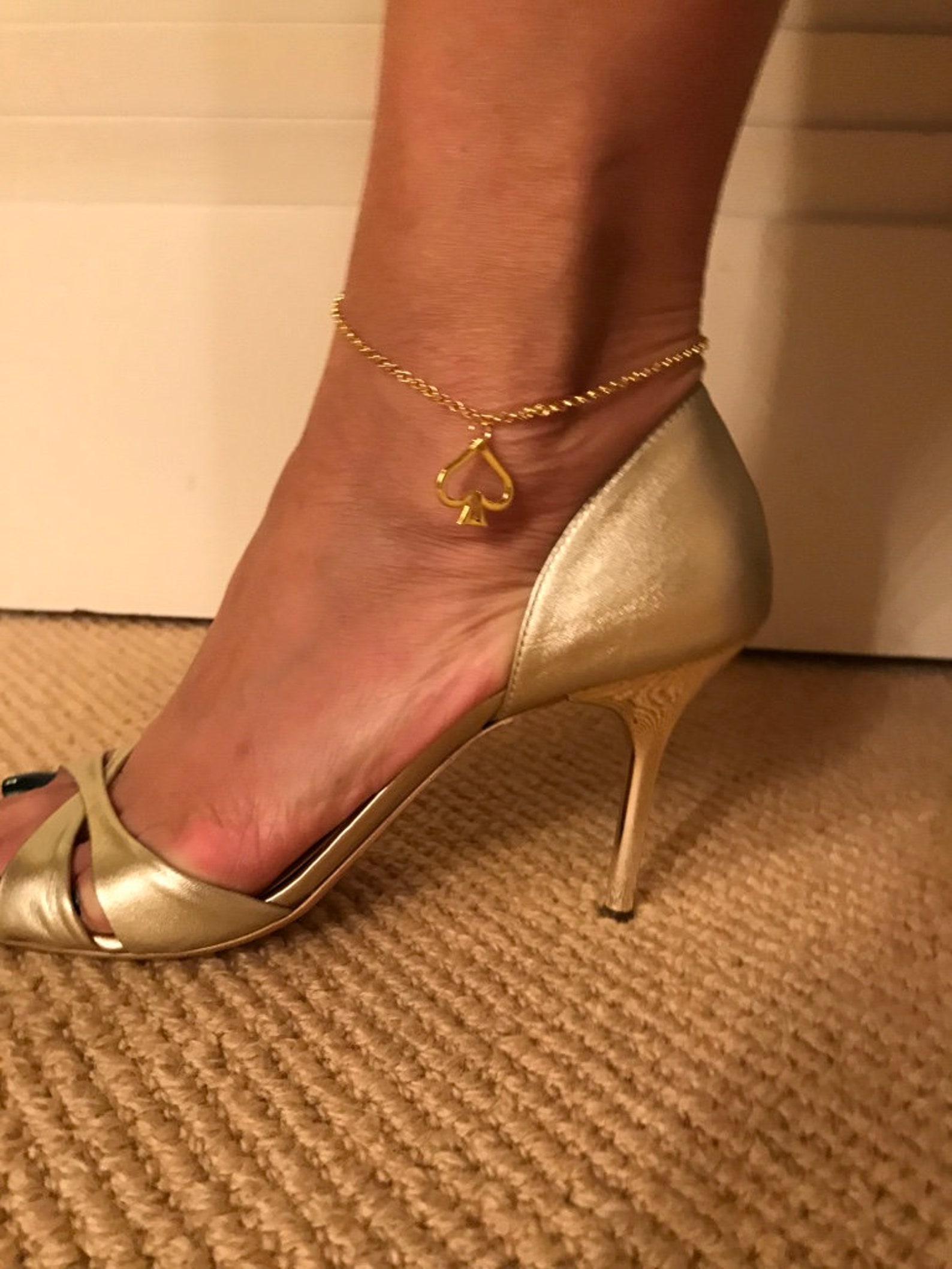 Queen of Spades anklet Etsy