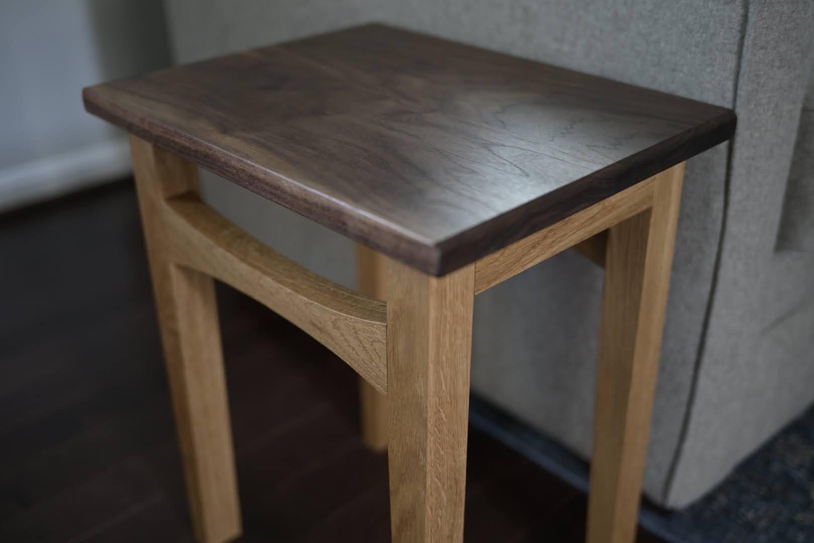Walnut & White Oak Side Tables Handmade - Etsy