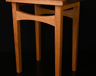 Walnut & White Oak End Table - Handmade - Natural Finish - 20" Height - Side Table - Living Room - Nightstand - Bedroom - Home Decor