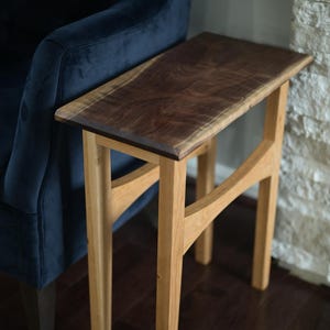 Walnut & White Oak Side Tables Handmade