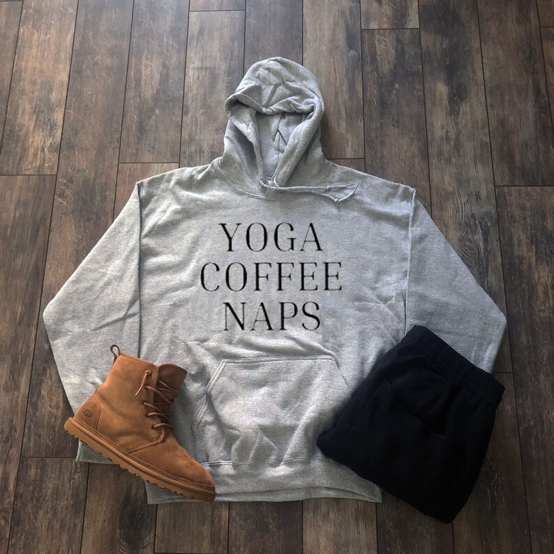 Yoga Coffee Naps Hoodie Cafe Vegan Clothing Vegan T Shirt Etsy