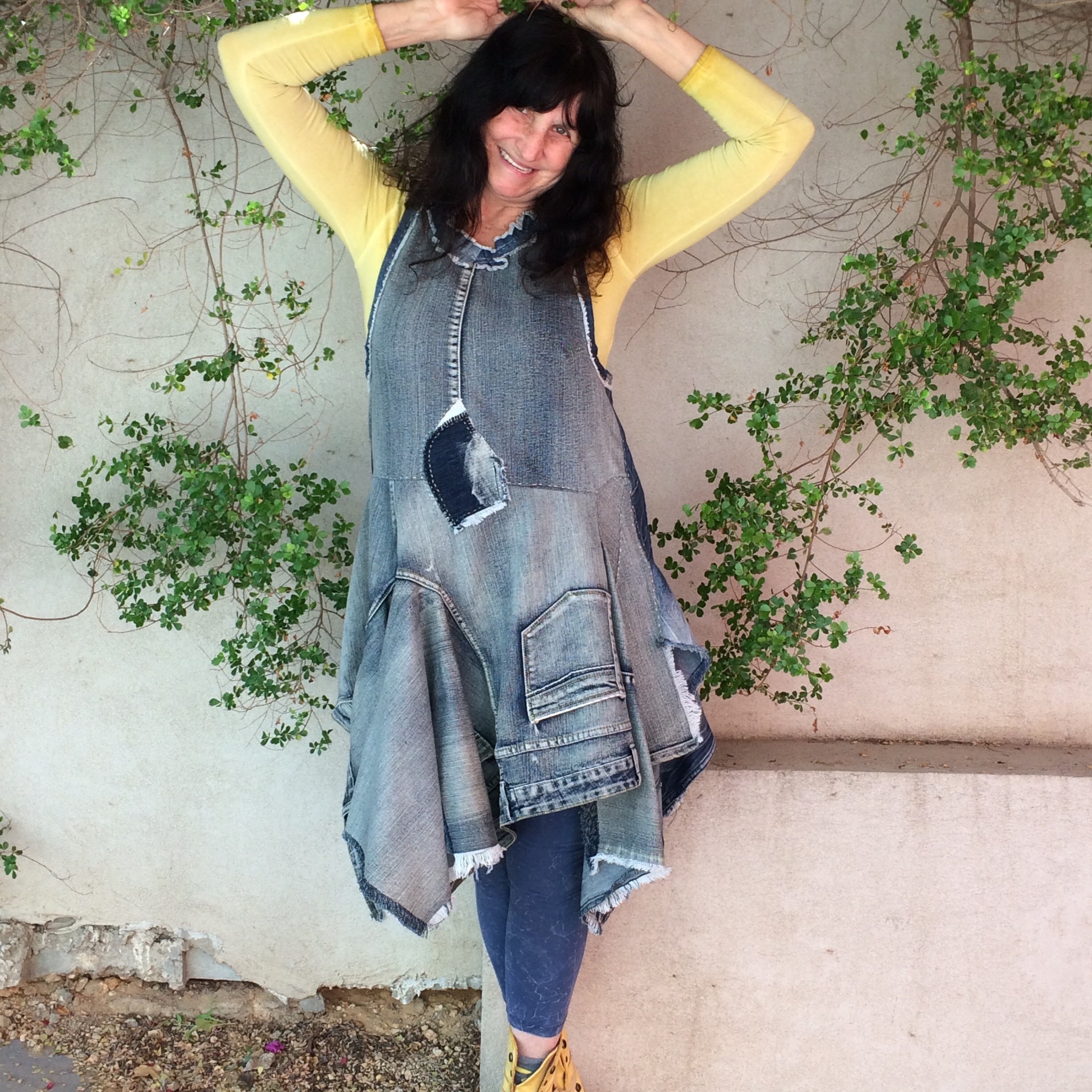 Upcycle denim dress Etsy