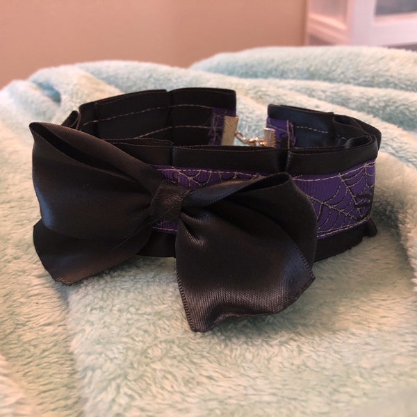 Cobweb Black And Purple Collar