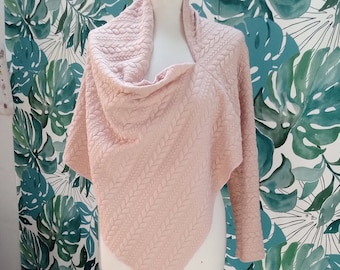 pink twisted poncho