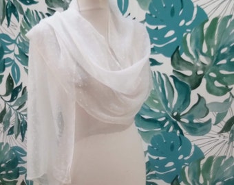 chiffon bridal stole