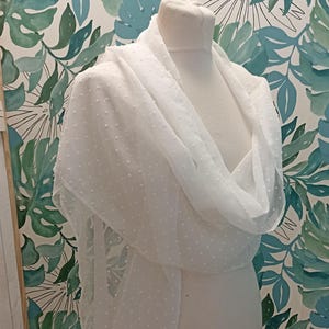 chiffon bridal stole