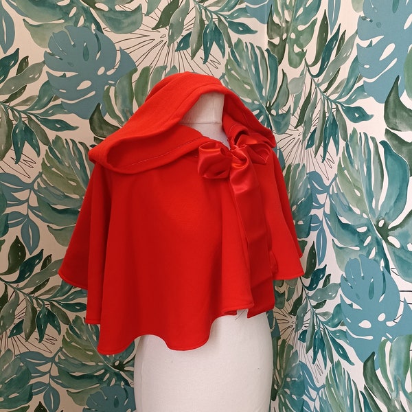 short red bridal cape  UP