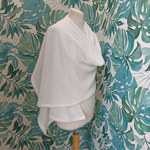 Mantón de novia grande marfil