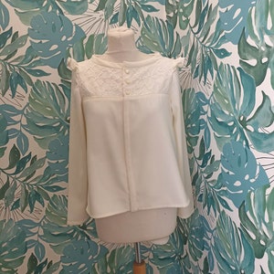 ivory wool bridal jacket up