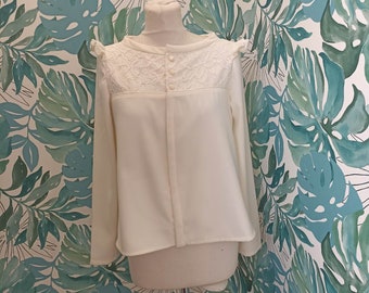 ivory wool bridal jacket up