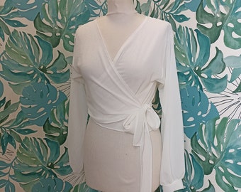 fluid white silk wrap wrap UP