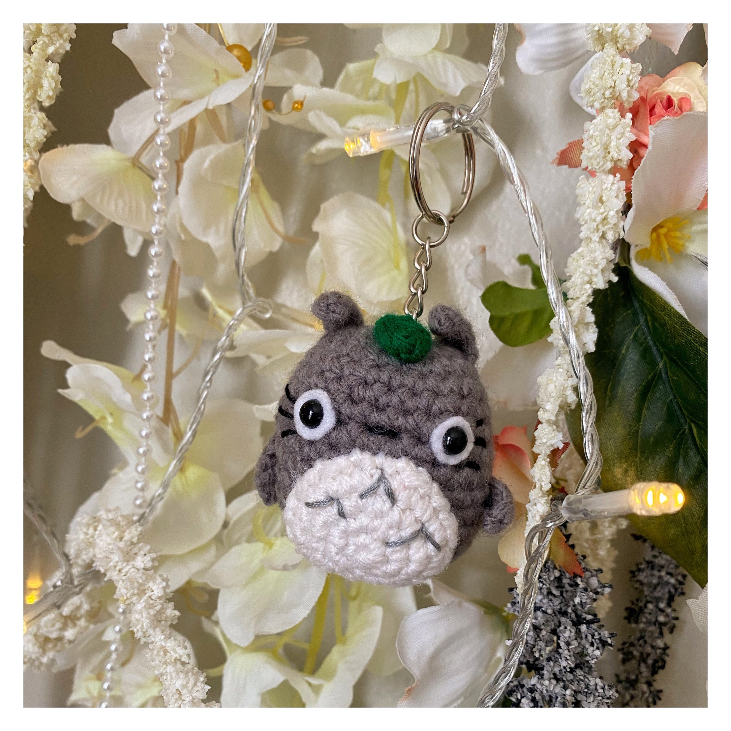 Mini Crochet Totoro Keychain Etsy