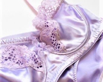 Purple Lingerie Set, Aubogene and Lavender Plus Size Thong and Bralette  Sexy Underwear by Fidditchdesigns -  Israel