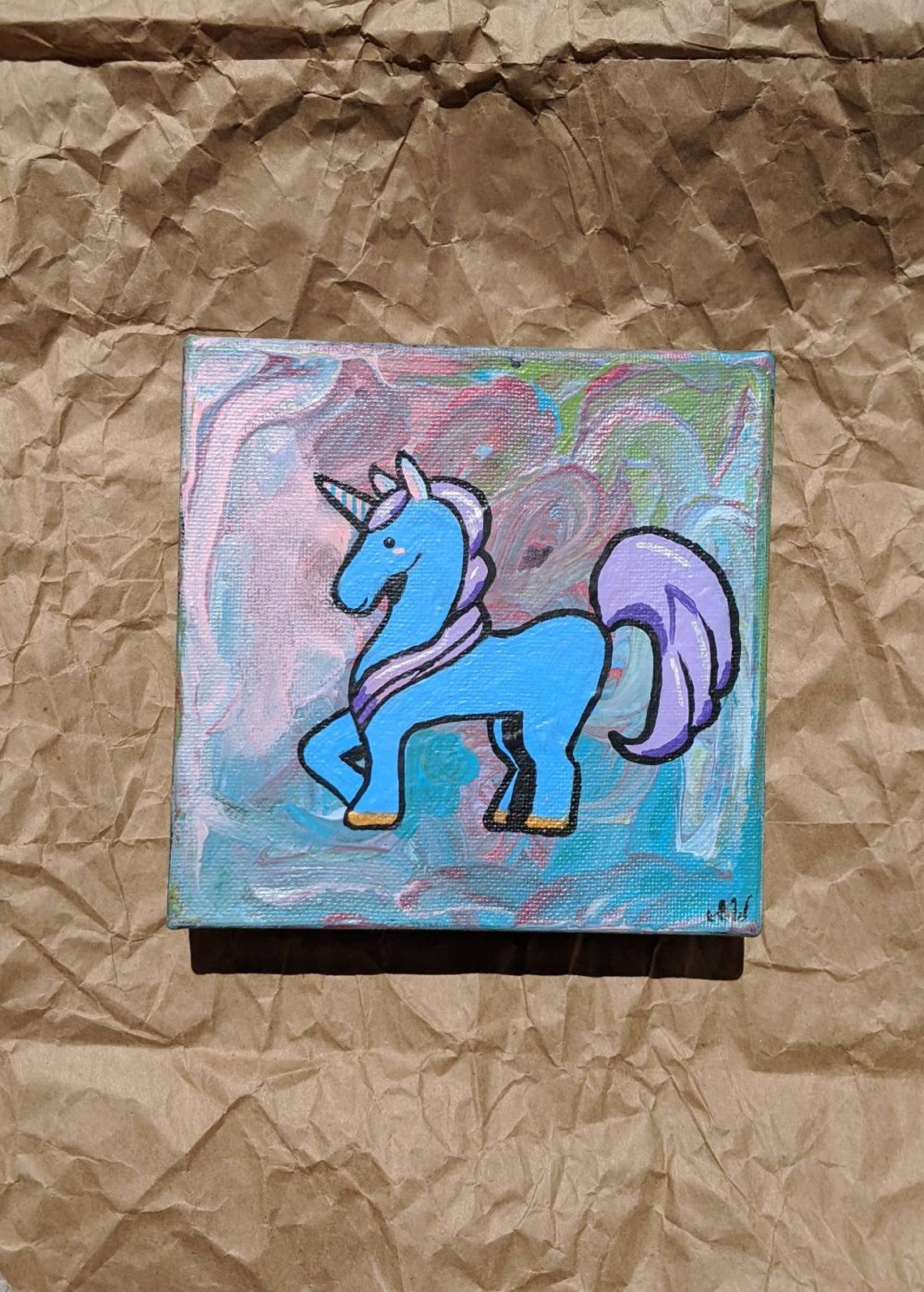 Unicorn Wall Decor Hand Painted Unicorn Unicorn Nursery Etsy