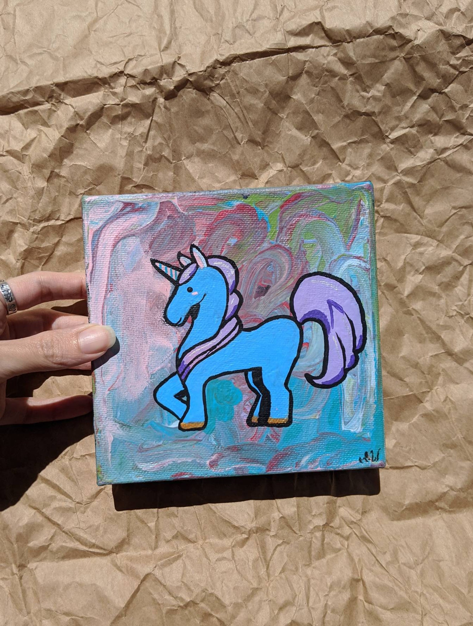 Unicorn Wall Decor Hand Painted Unicorn Unicorn Nursery Etsy