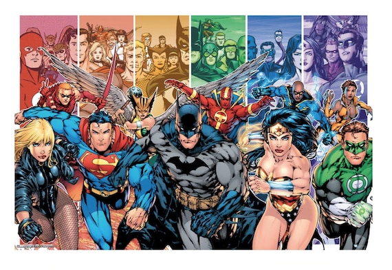 Justice League DC Comics Group Poster Multicoloured 