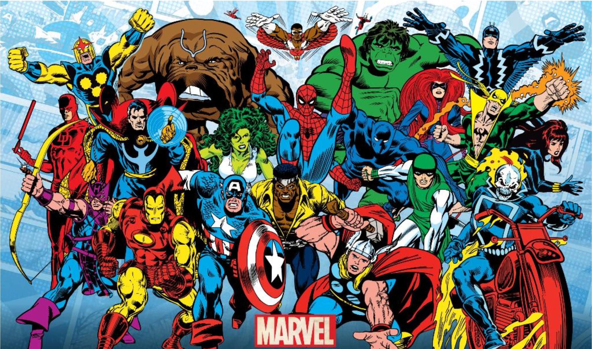 Marvel Comics Retro Wall Poster, Marvel Comics Print, Avengers Superhero  Print in Large Format, Marvel Wall Art -  Norway