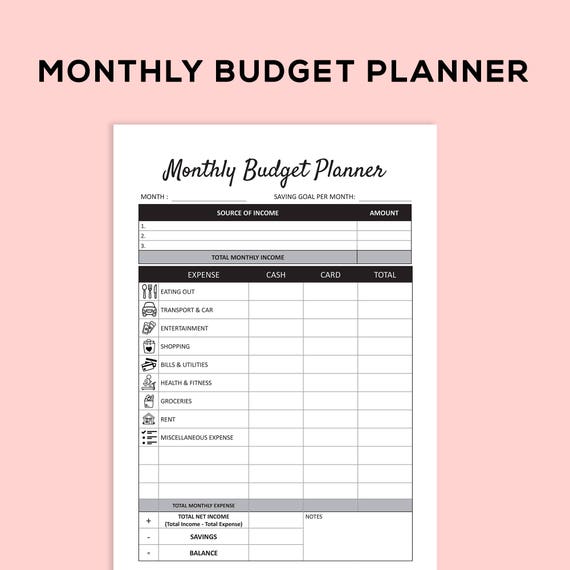 family personal budget planner template daily weekly and monthly income expense tracker budget organizer digital download template budget planner