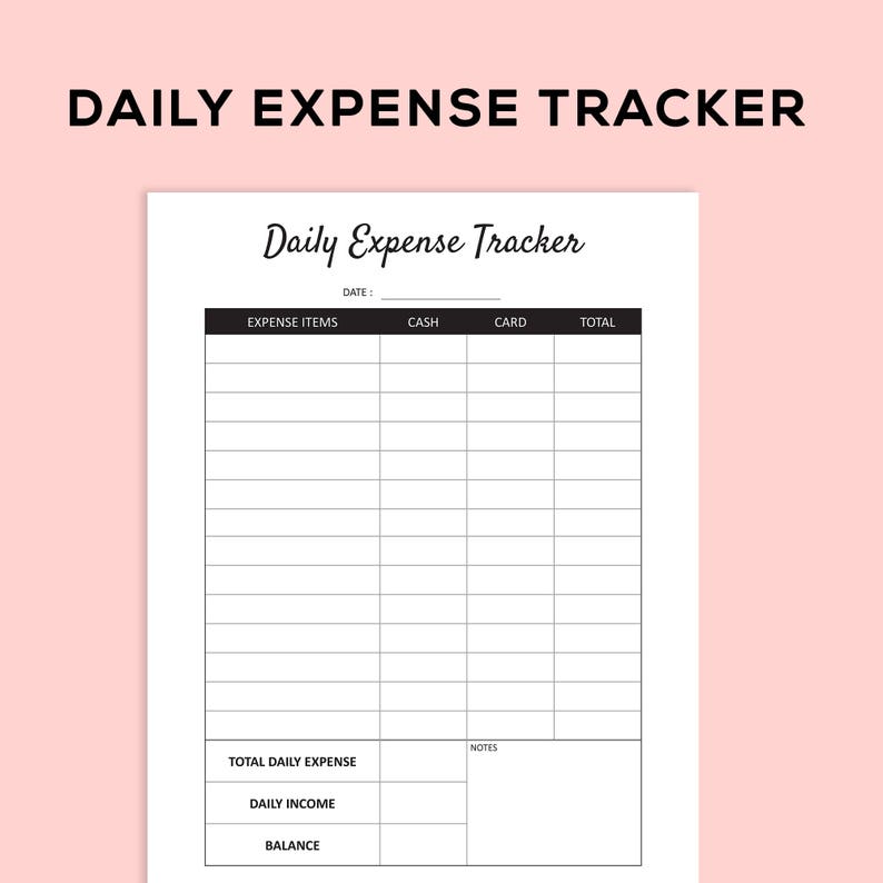 daily expenses list daily expenses list