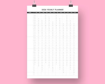 2026 Wall Calendar | Yearly Planner| Large Annual Wall Planner
