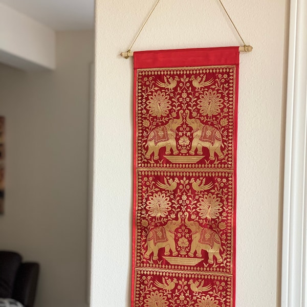 Red Wall Hanging Etsy