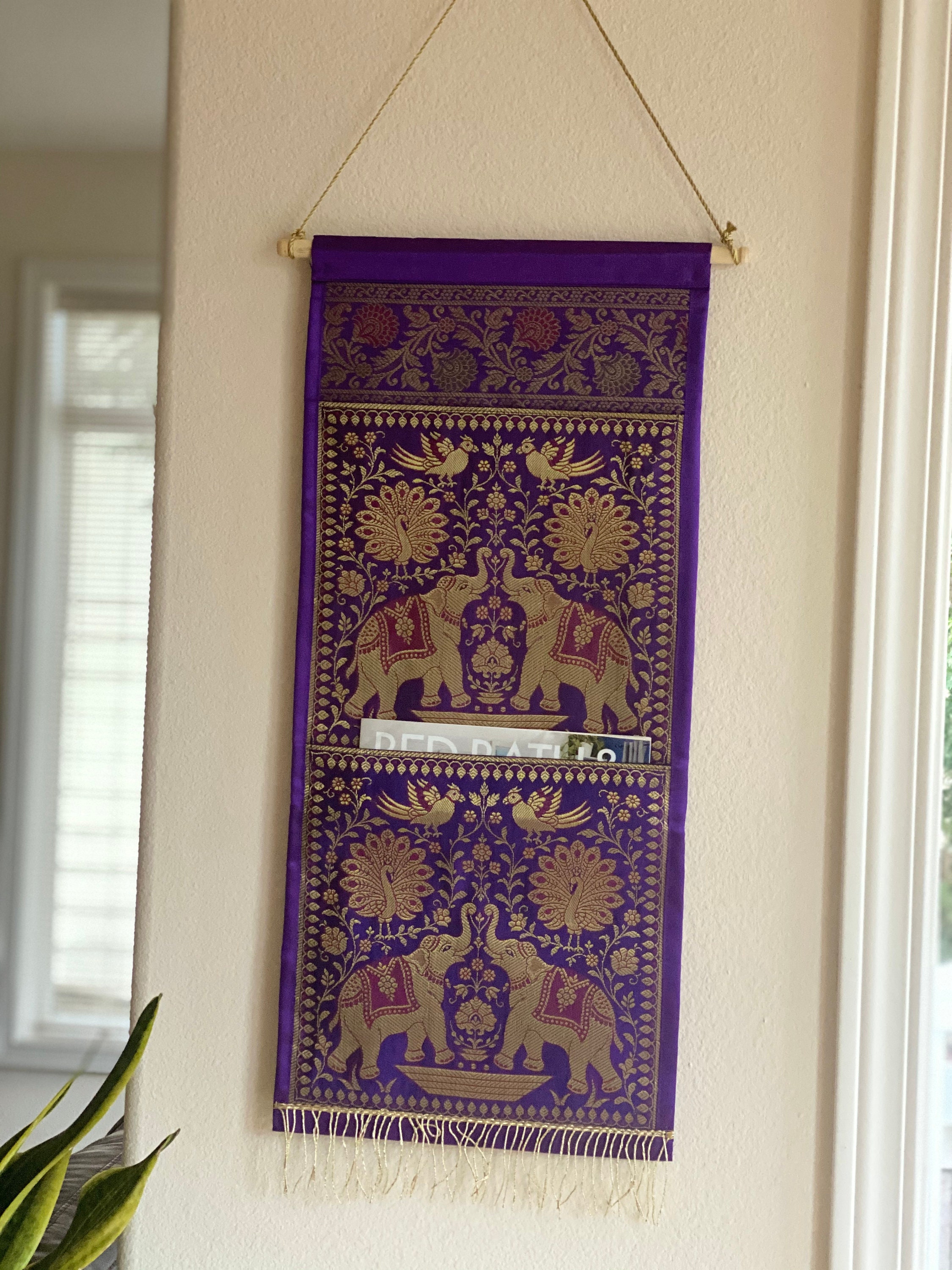 Purple Wall Hanging Decorative Organizermail/ Letter Holder Etsy