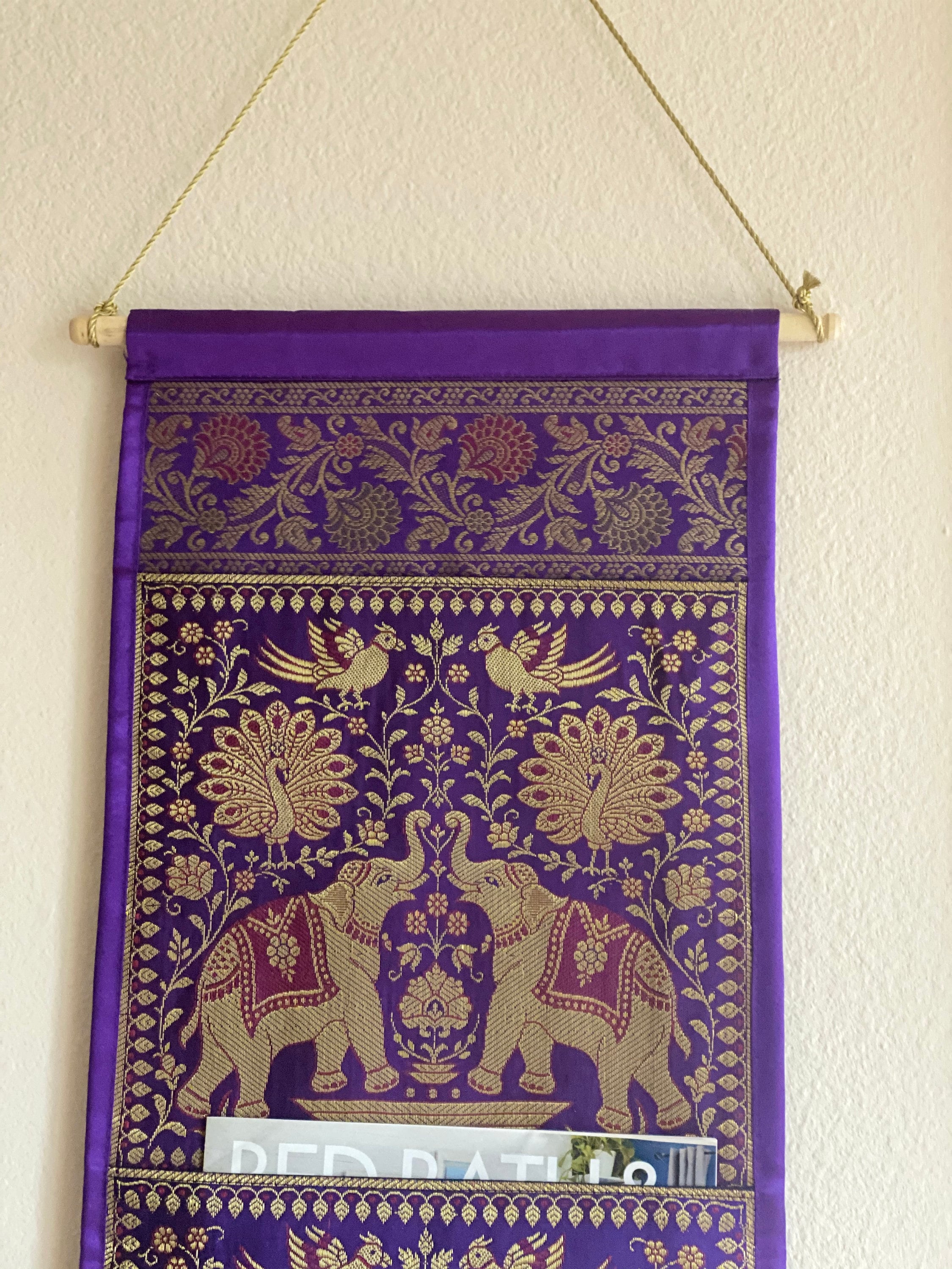 Purple Wall Hanging Decorative Organizermail/ Letter Holder Etsy