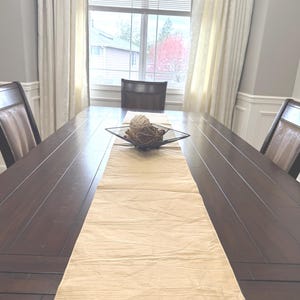 Table Runner Beige Textured Reversible Dining Table Decor for 4 Seater to 8 Seater Solid color Table Runner home Party Wedding Decor Gift