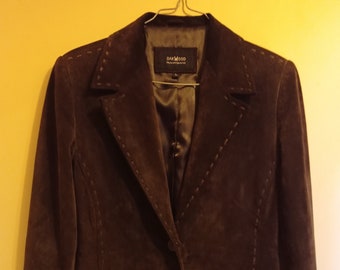 Brown suede jacket for women Size L OAKWOOD nubuck suede