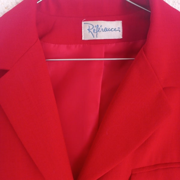 Longue veste cintrée femme rouge T 40