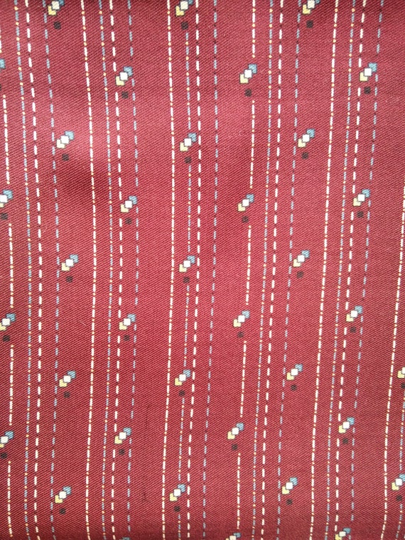 Men's Vintage Burgundy Silk Scarf