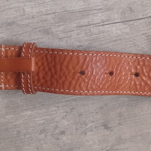 Vintage belt for women, men, brown leather, vintage belt CAROLL 81 to 87 cm image 10