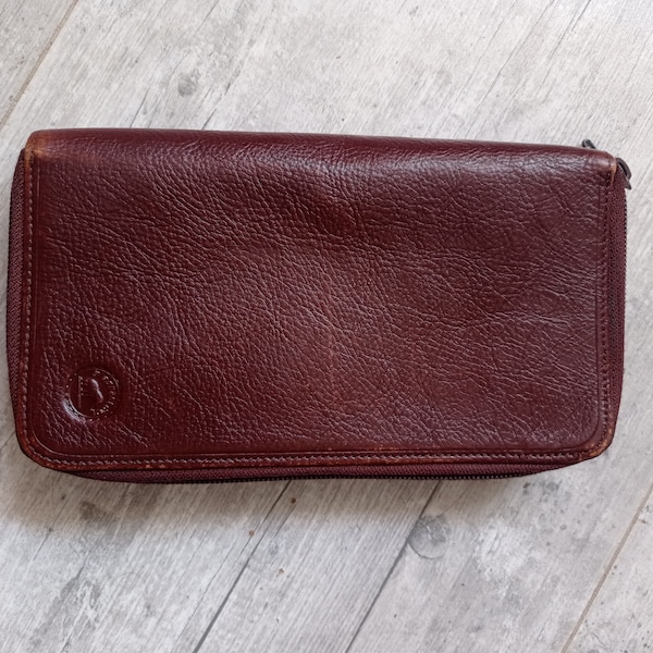Vintage wallet vintage card holder vintage wallet brown leather Golden Elephant