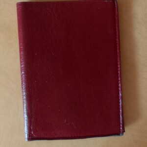 Vintage wallet with vintage card holder in red leather image 3