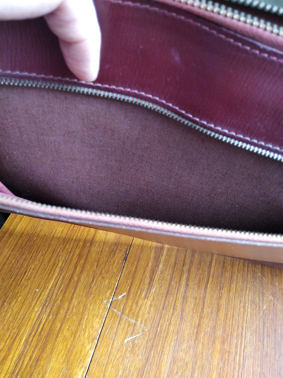 Porte document vintage rouge cuir année 60 sacoch… - image 10