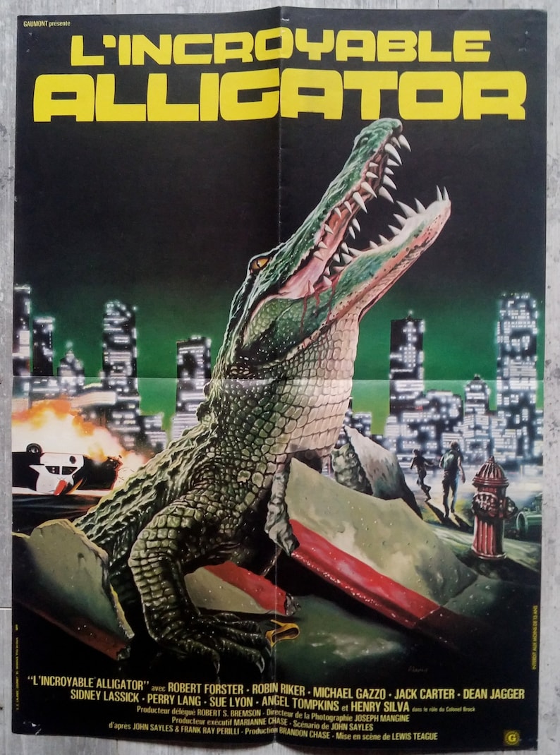 ALLIGATOR 1980 genuine French poster movie horror cult The