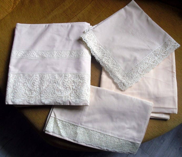 Parure de Lit 2 Draps Taie Oreiller et 1 Polochon Set Of Bed Dacron Sheets Pillowcase Pillow & Bolst