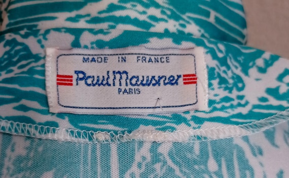 Robe vintage bleue Paul MAUSNER polyester  taille… - image 8
