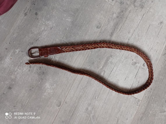 Ancien fouet taureau cuir brut 7 pieds tressé cheval cowboy taureau naturel