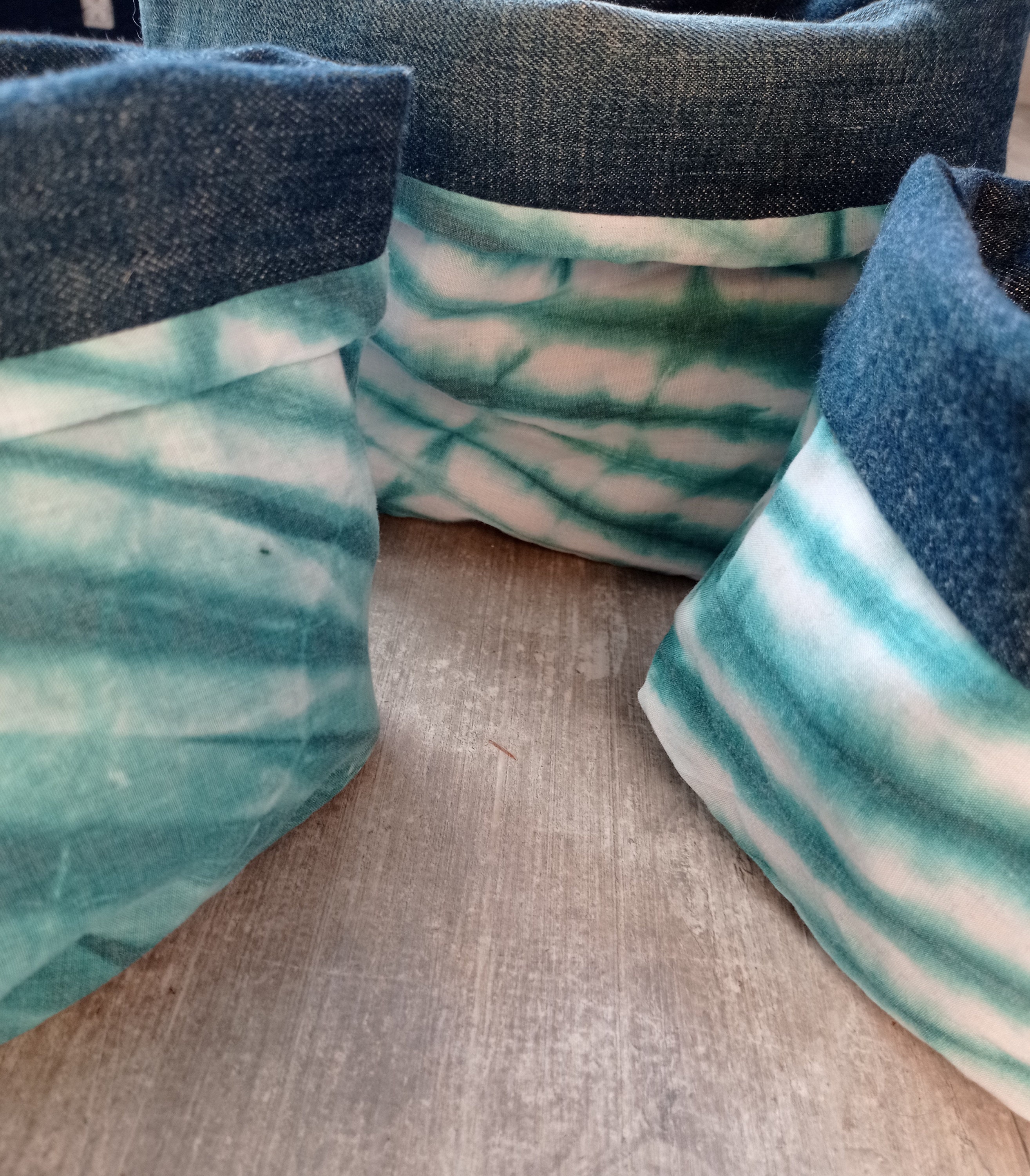 Pochette, Rangement, Tie & Dye et Bleue