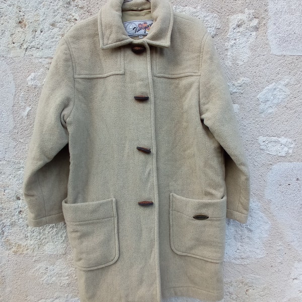 Manteau vintage laine beige  pour femme  Taille 40 Navigare